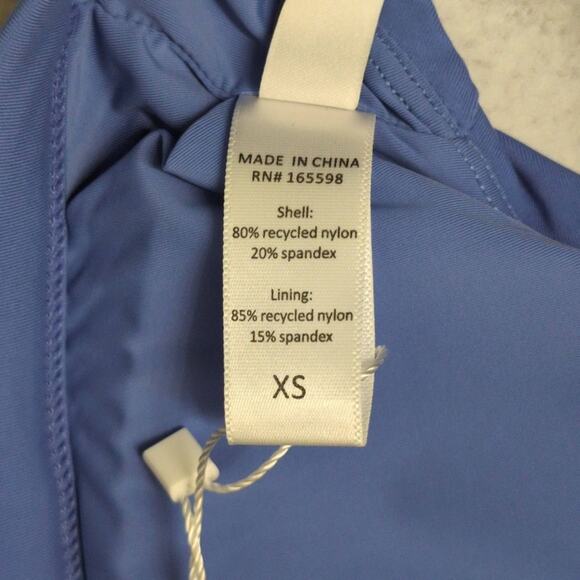 NWT Andie Blue Front Tie Adjustable Straps Crete Top Bikini Periwinkle Blue XS - Picture 7 of 10